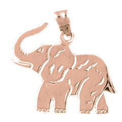 14K or 18K Gold Elephant Pendant