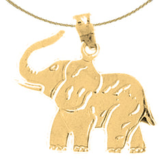 14K or 18K Gold Elephant Pendant