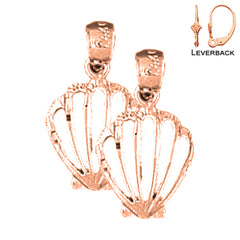 14K or 18K Gold Shell Earrings