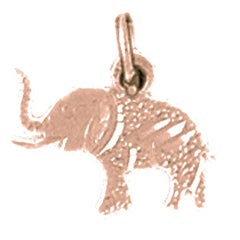 14K or 18K Gold Elephant Pendant