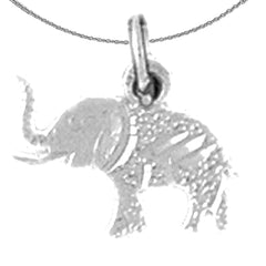 Colgante de elefante de oro de 14 quilates o 18 quilates