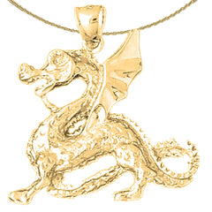 Colgante Dragón de Oro de 10K, 14K o 18K