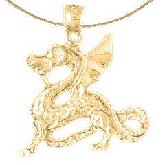 Colgante Dragón de Oro de 10K, 14K o 18K