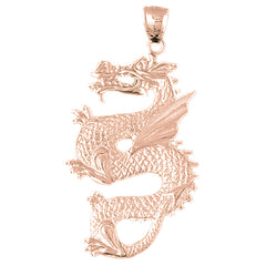 10K, 14K or 18K Gold Dragon Pendant