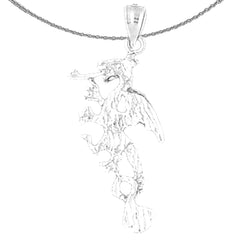 10K, 14K or 18K Gold 3D Dragon Pendant