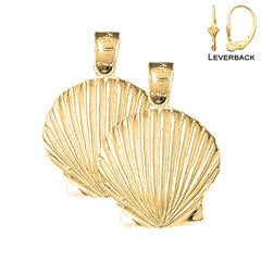 14K or 18K Gold Shell Earrings