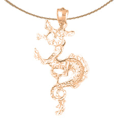 10K, 14K or 18K Gold Dragon Pendant