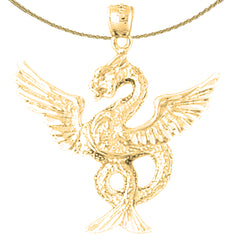 10K, 14K or 18K Gold Dragon Pendant