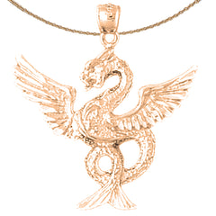 10K, 14K or 18K Gold Dragon Pendant