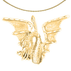 10K, 14K or 18K Gold Dragon Pendant