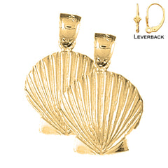 14K or 18K Gold Shell Earrings