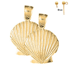 14K or 18K Gold Shell Earrings