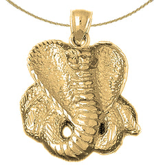10K, 14K or 18K Gold Cobra Pendant