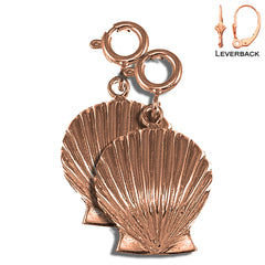 14K or 18K Gold Shell Earrings