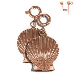 14K or 18K Gold Shell Earrings