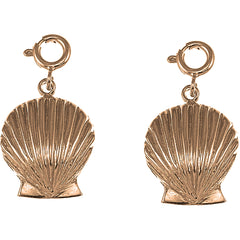 14K or 18K Gold 24mm Shell Earrings