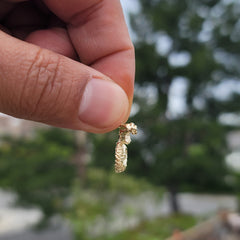 10K, 14K or 18K Gold Rattle Snake Pendant
