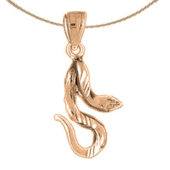 14K or 18K Gold Snake Pendant
