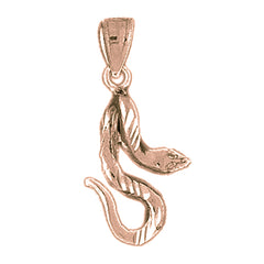 14K or 18K Gold Snake Pendant