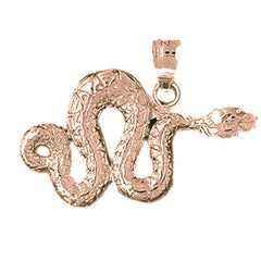 10K, 14K or 18K Gold Boa Constrictor Snake Pendant