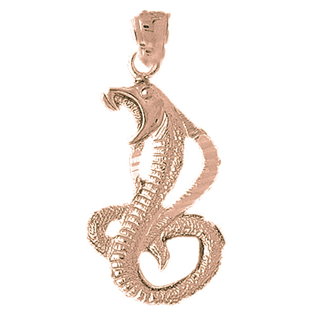 10K, 14K or 18K Gold Cobra Pendant