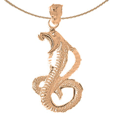 10K, 14K or 18K Gold Cobra Pendant
