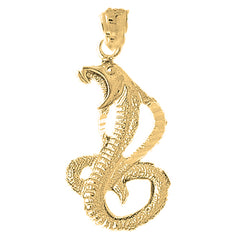 10K, 14K or 18K Gold Cobra Pendant
