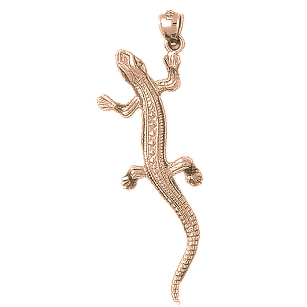 10K, 14K or 18K Gold Lizard Pendant