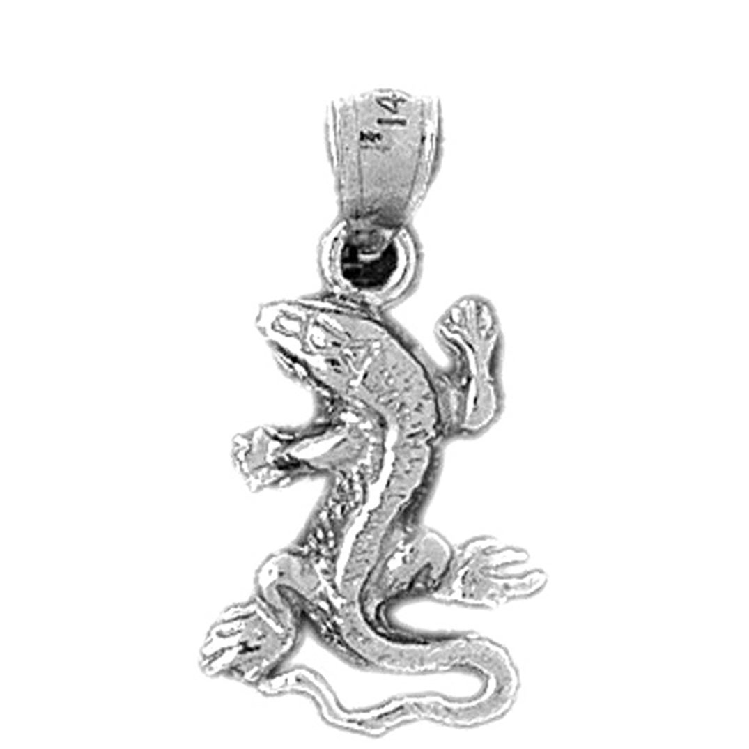 14K or 18K Gold Lizard Pendant