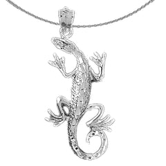 14K or 18K Gold Lizard Pendant