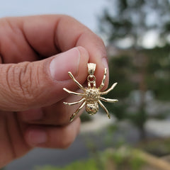 10K, 14K or 18K Gold Spider Pendant