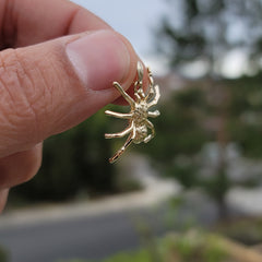 10K, 14K or 18K Gold Spider Pendant