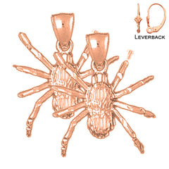 14K or 18K Gold Spider Earrings