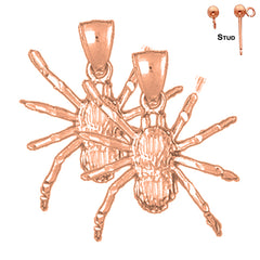 14K or 18K Gold Spider Earrings