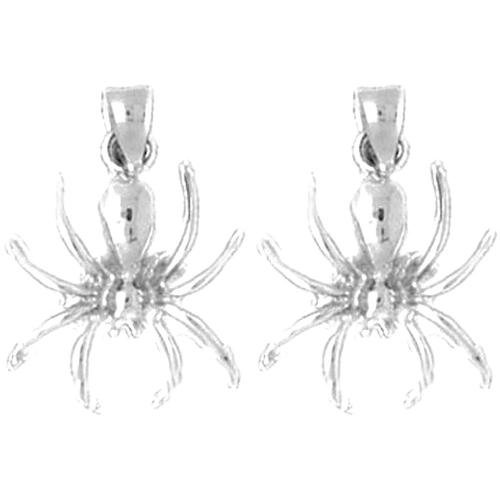14K or 18K Gold 19mm Spider Earrings