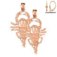 14K or 18K Gold Scorpion Earrings