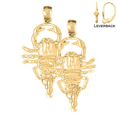 14K or 18K Gold Scorpion Earrings