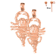 14K or 18K Gold Scorpion Earrings