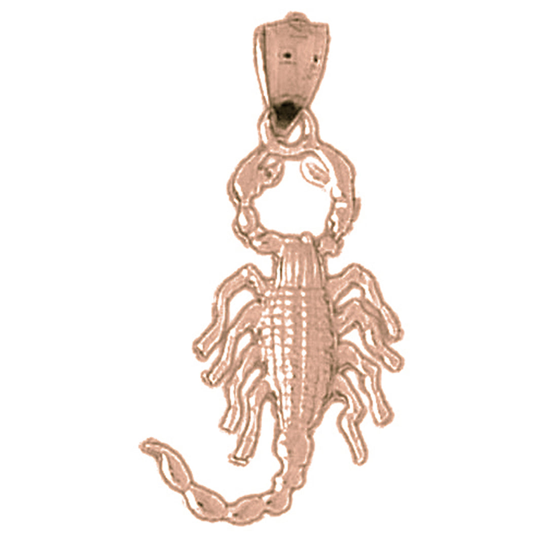 14K or 18K Gold Scorpion Pendant