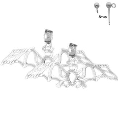 14K or 18K Gold Bat Earrings
