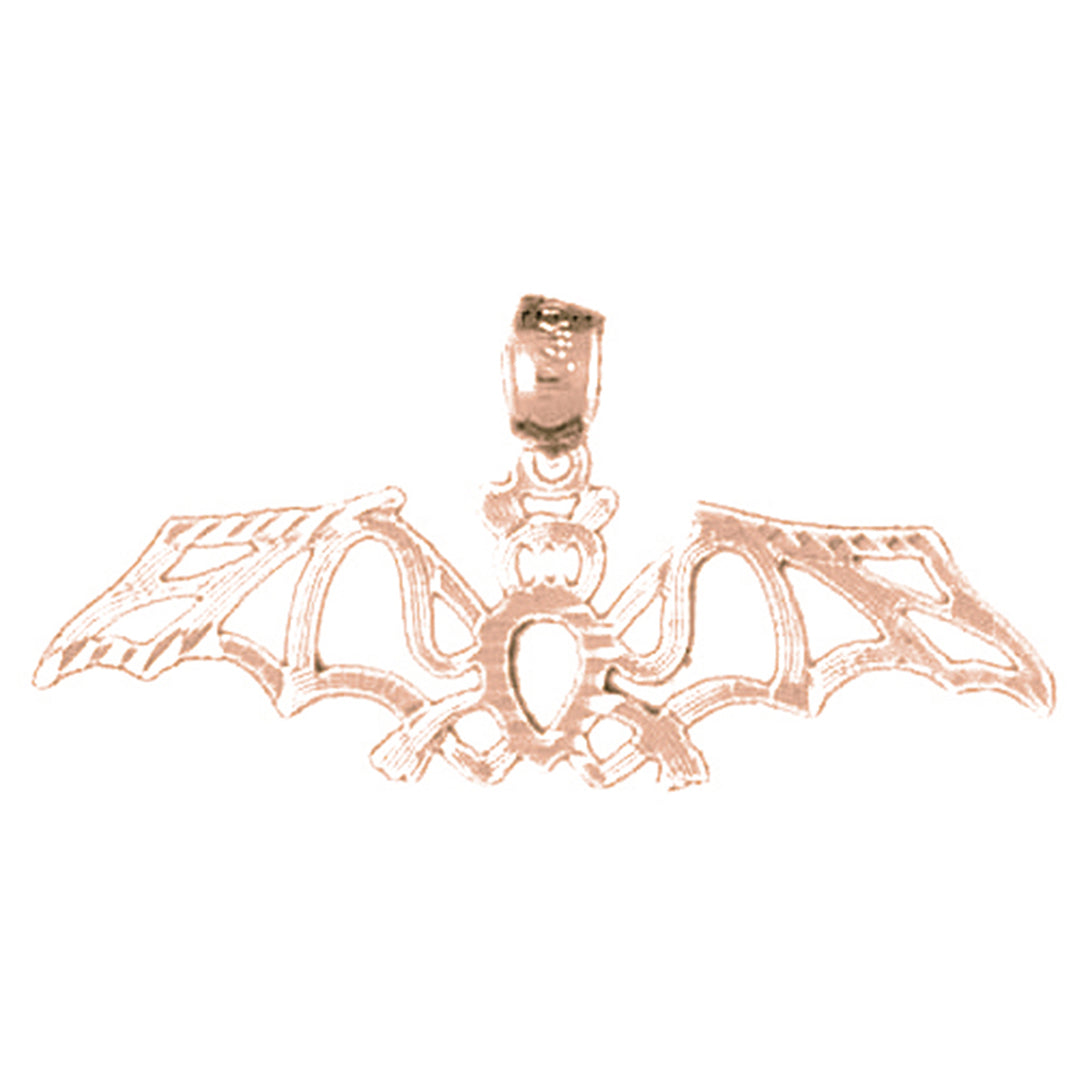 14K or 18K Gold Bat Pendant