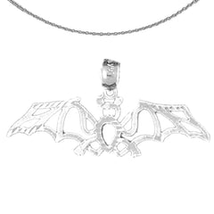 14K or 18K Gold Bat Pendant