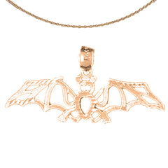 14K or 18K Gold Bat Pendant