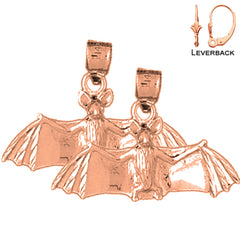 14K or 18K Gold Bat Earrings