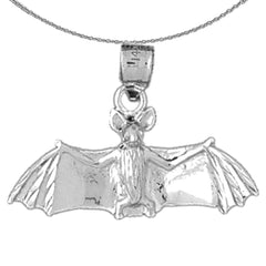 10K, 14K or 18K Gold Bat Pendant