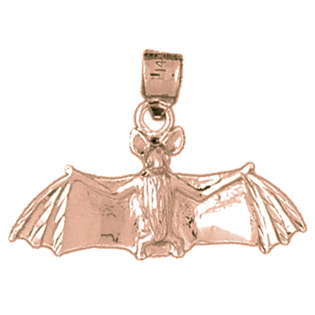 10K, 14K or 18K Gold Bat Pendant