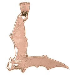 10K, 14K or 18K Gold Bat Pendant
