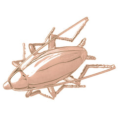 10K, 14K or 18K Gold Cockroach Pendant