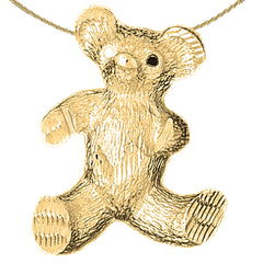Colgante de osito de oro de 10K, 14K o 18K