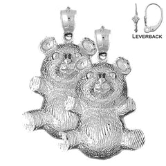 14K or 18K Gold Teddy Bear Earrings